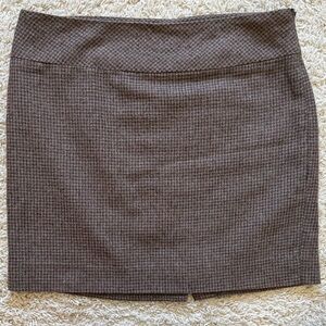 The Limited Brown Houndstooth Mini Skirt